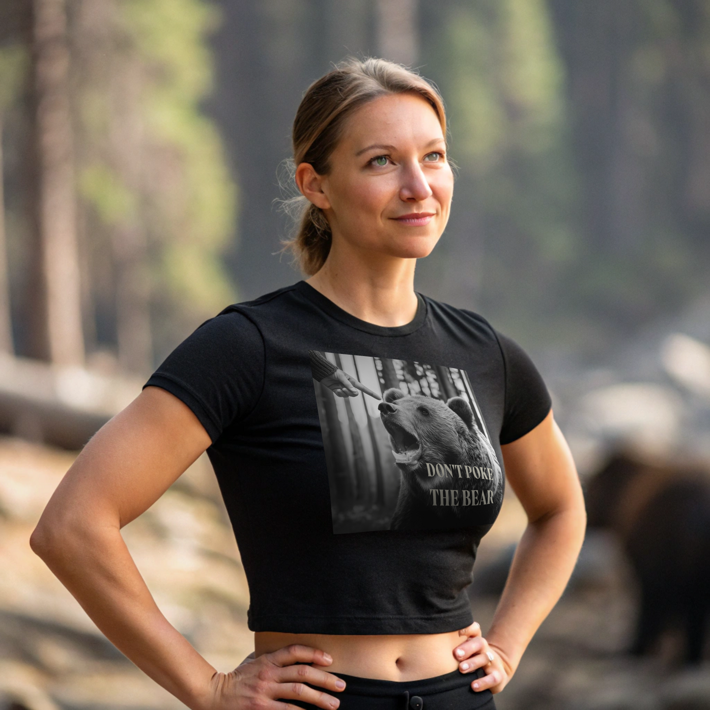 Don't Poke the bear - Womens Crop Tee