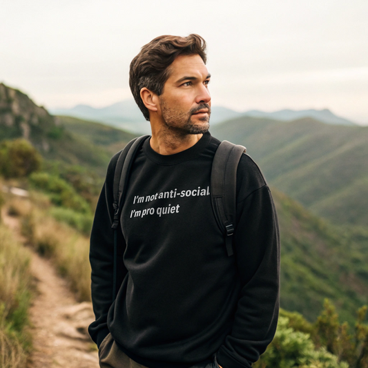 Pro Quiet - White Text - Mens Sweatshirt