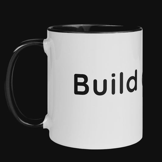 Build a bridge - Coffee Mug Black Inside