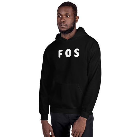 FOS - White Text - Mens Hoodie
