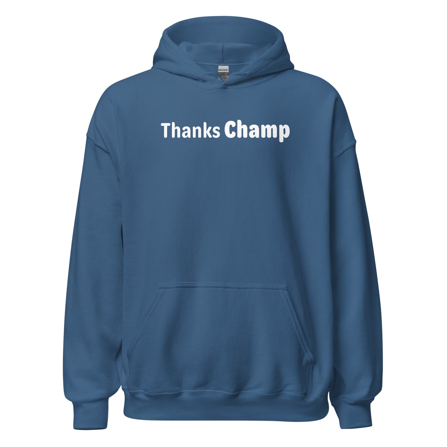 Thanks champ - White Text - Mens Hoodie
