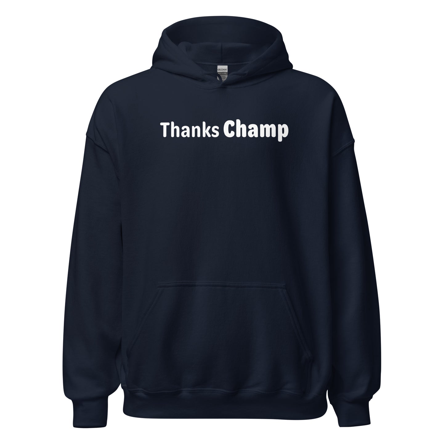 Thanks champ - White Text - Mens Hoodie