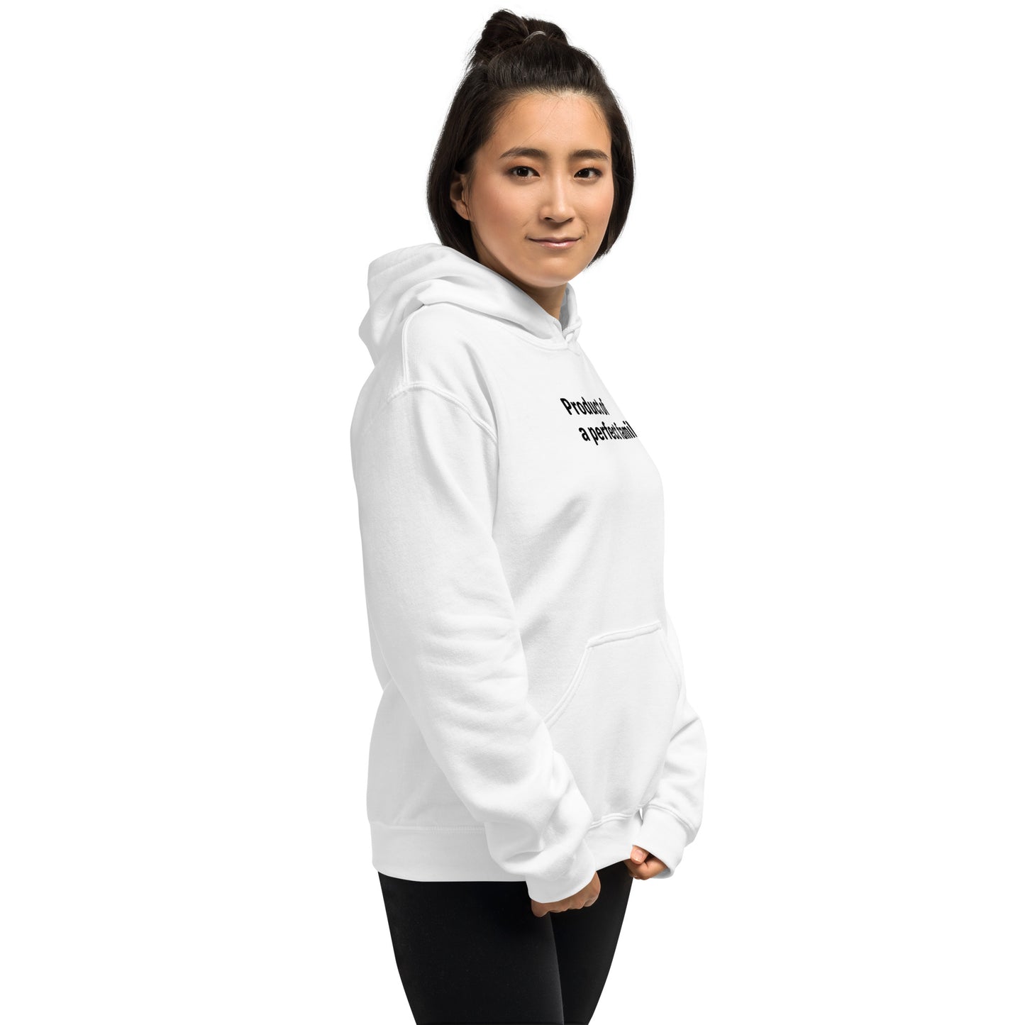 Product of a Perfect Family - Black text - Womens hoodie