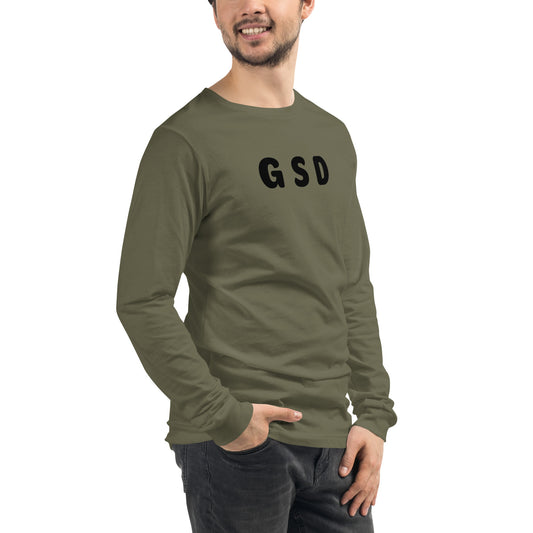 GSD - Black text - Mens Long Sleeve Tee