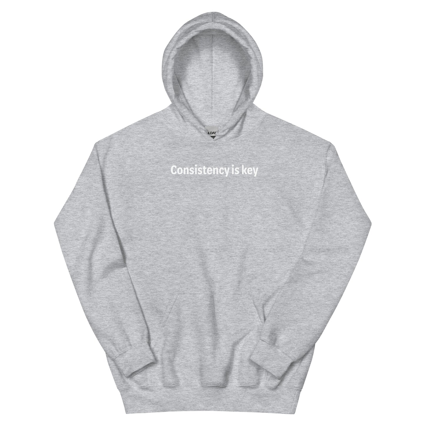 Consistency is key - White Text - Mens Hoodie